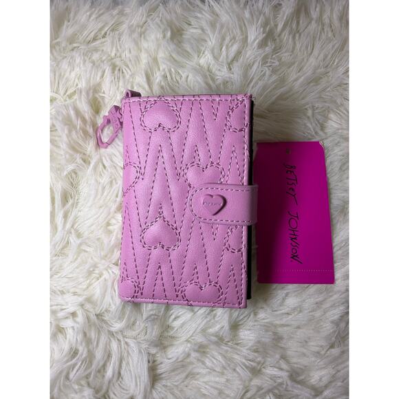 Betsey Johnson Small Card Holder PINK - Picture 2 of 9